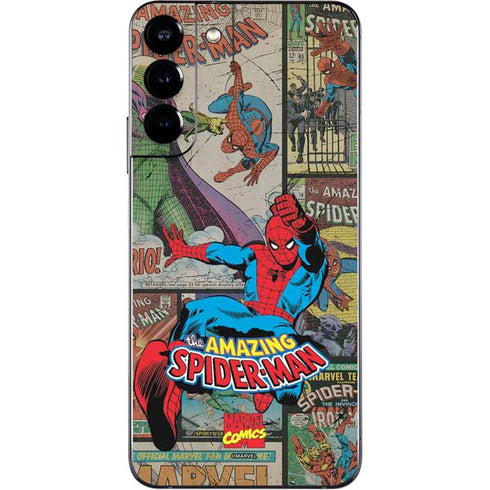 Marvel Classic Comics Amazing Spider-Man Collage Galaxy S22 Plus Skin